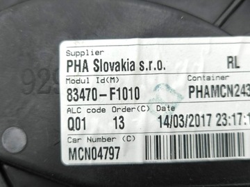 KIA SPORTAGE 2017 LEVÝ STRANA ZVEDÁKY SKEL
