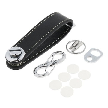 Lovoski Smart Key Organizer DIY rozszerzony skórzany brelok na klucze breloczek czarny