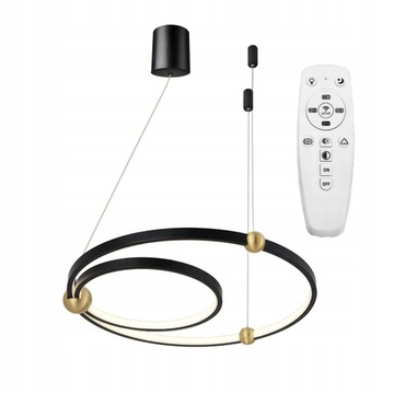 Lampa sufitowa LED żyrandol RING koła 30 50 pilot