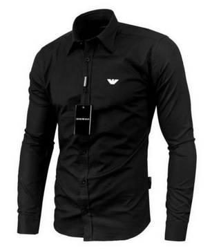 KOSZULA EMPORIO ARMANI SLIM FIT CZARNA XXL