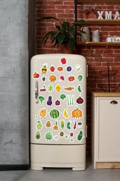 Магниты на холодильник №2 ВЕСЕЛЫЕ ОВОЩИ И ФРУКТЫ 43 шт.