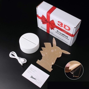 POKEMON PIKACHU NIGHT LAMP 3D LED ЛАМПА ПОДАРОК