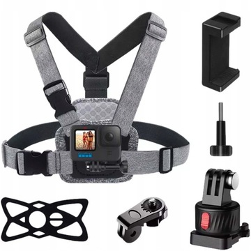 Szelki Uchwyt Chest Mount do GoPro 12 11 10 9 8 7 6 5 4 Telefonu Smartfona