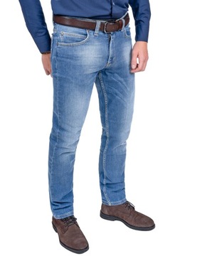 Jeans męskie spodnie klasyczne z przetarciami PL - 108cm/L30