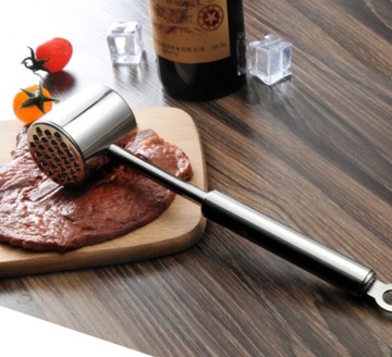 Тендерайзер для котлет, венчик и молоток из нержавеющей стали.