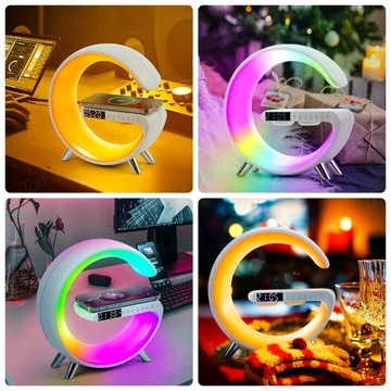 LAMPKA WIELOFUNKCYJNA SMART LED RGB ŁADOWARKA GŁOŚNIK RADIO FM BUDZIK ZEGAR