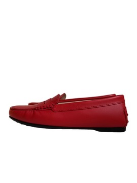 Красные кожаные мокасины TOD'S, размер 38,5.