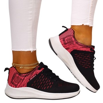 DAMSKIE BUTY SPORTOWE SNEAKERSY OBUWIE WIĄZANE LEKKIE