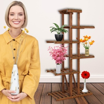 ДЕРЕВЯННАЯ ПОДСТАВКА ДЛЯ ЦВЕТОВ ПОДСТАВКА ДЛЯ ЦВЕТОВ ПОЛКА 113 см МНОГОУРОВНЕВАЯ