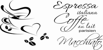 Naklejka na ścianę do kuchni coffee italiana