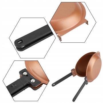 Двусторонняя антипригарная сковорода с переворачивающейся сковородой и жареным яйцом