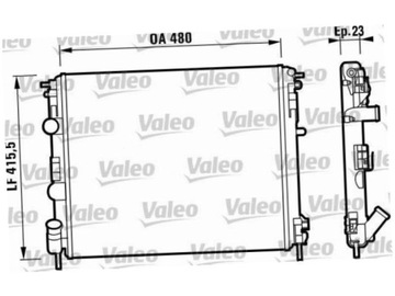 CHLADIČ DACIA LOGAN I PICK-UP 1.5 1.6 SOLENZA 1.4 1.9 SANDERO
