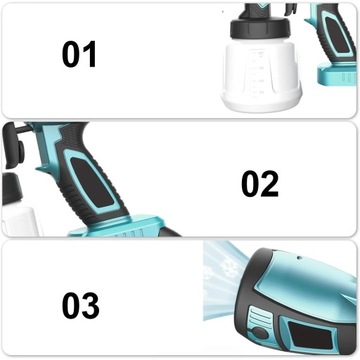 ПОКРАСОЧНЫЙ ГЕНЕРАТОР ЭЛЕКТРОПИСТОЛЕТ ДЛЯ ПОКРАСКИ СТЕН 3 НАСАДКИ 650ВТ 900МЛ