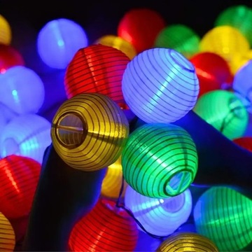 GIRLANDA OGRODOWA ŚWIETLNA ŻARÓWKA OGRÓD TARAS ŁAŃCUCH ŚWIETLNY LAMPKI LED