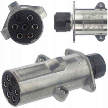 WTYK WTYCZKA 7 PIN TYP N 24V NACZEPY TIRA METALOWA