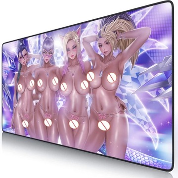 PODKŁADKA POD MYSZ MYSZKĘ GAMINGOWA ANIME DZIEWCZYNA DUŻA 90x40 CM +18