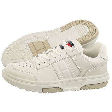 Buty Sneakersy Damskie Tommy Hilfiger The Brooklyn Leather Ecru Białe