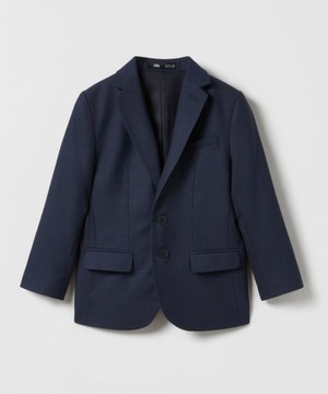 ZARA ciemnoniebieska marynarka premium z wełną 140