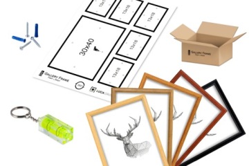 Мультирама Набор из 9 фоторамок коричневый