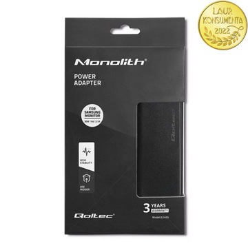 БЛОК ПИТАНИЯ ДЛЯ МОНИТОРА SAMSUNG 30 Вт | 14В | 2.1А | 6,5*4,4+ПИН Qoltec!!!