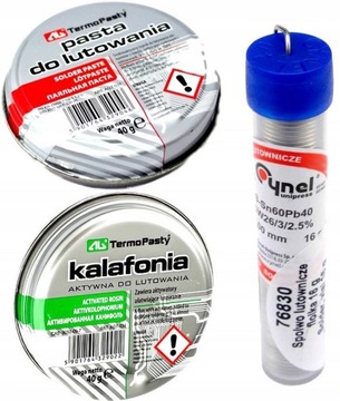 ZESTAW DO LUTOWANIA CYNA KALAFONIA PASTA 3 SZTUKI