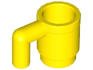 LEGO 3899 kubek Utensil Cup yellow 2sztuki
