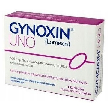 Gynoxin Uno 600 mg - 1 kapsułka dopochwowa