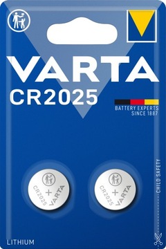2 szt Bateria litowa Varta CR2025 blister