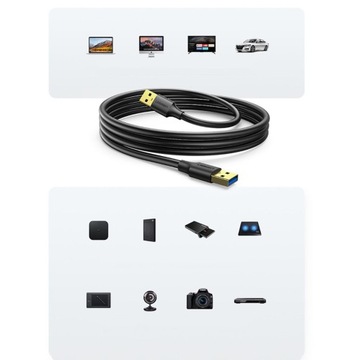 USB-USB 3.2 кабель 3м черный