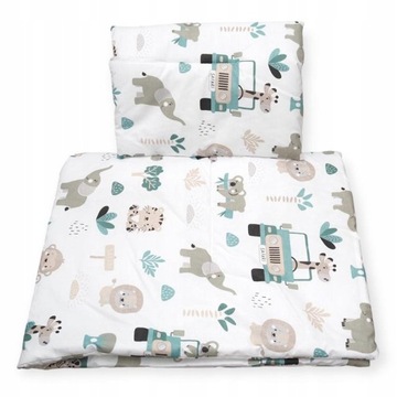 KOMPLET POŚCIELI Z WYPEŁNIENIEM DO ŁÓŻECZKA 90x120 DZIECIĘCA NIEMOWLĘCA