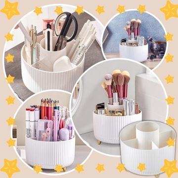 ВРАЩАЮЩИЙСЯ ОРГАНАЙЗЕР ДЛЯ КИСТЕЙ ДЛЯ МАКИЯЖА И КОСМЕТИКИ КОНТЕЙНЕР 360