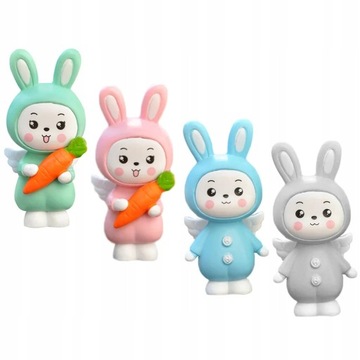 Carrot Angel Bunny Kids Playset Rabbit Decor