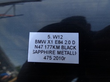 BLATNÍK LEVÝ PŘEDNÍ BLACK SAPHIRE 475 BMW E84 X1 09-12R