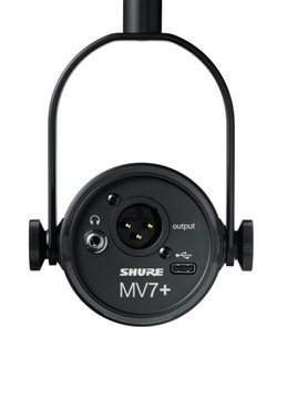 Динамический микрофон Shure MV7+ K с разъемами XLR/USB для подкастов