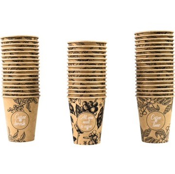 KUBKI PAPIEROWE DO KAWY KRAFT ALL YOU NEED 300ML (do odsprzedaży)