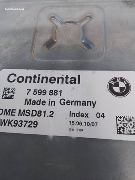 BMW 1 E82 N43B20A JEDNOTKA ŘÍZENÍ MOTORU 7599881