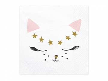 Serwetki Kotek 33x33cm Kot 20 Sztuk Party