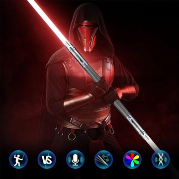 СВЕТЯЩИЙСЯ СВЕТОВОЙ САББ СО ЗВУКОМ ЗВЕЗДНЫХ ВОЙН, RGB ИГРУШКА, 16 ЦВЕТОВ, МЕТАЛЛИЧЕСКИЙ МЕЧ