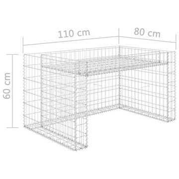 vidaXL Газонокосилка для гаража с цветочным горшком 110x80x60 см, стальная проволока