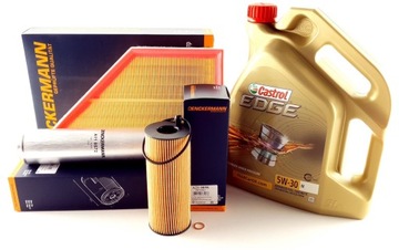 3 FILTRY + OLEJ 5W30 BMW 318D E90 E91 E92 2.0D