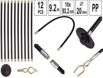 YATO YT-24980 ШТАНГИ ​​ДЛЯ ЗАКРЫТИЯ КАНАЛИЗА 10Х92СМ, НАБОР ИЗ 12 ЭЛЕМЕНТОВ.