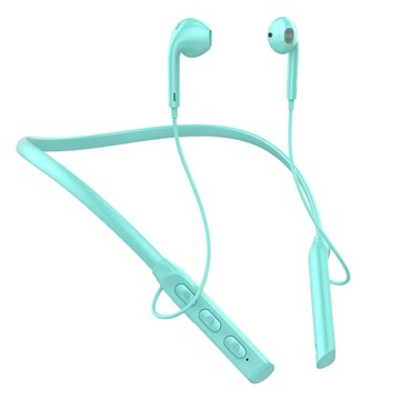 Bezprzewodowe słuchawki Bluetooth z pałąkiem na kark i mikrofonem Stereofoniczny zestaw słuchawkowy w kolorze niebieskim