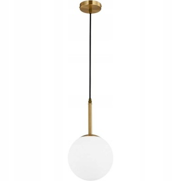 Lampa APP431 sufitowa złota biała mleczna kula