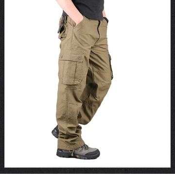 Spring Autumn Men's Cargo Pants Casual Multi Pocke