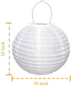 СВЕТОДИОДНЫЕ ФОНАРИ RGB, КРУГЛЫЕ, БЕЛЫЕ, СКЛАДНЫЕ, 25 СМ