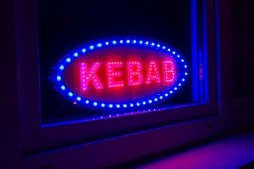 Рекламная светодиодная вывеска KEBAB