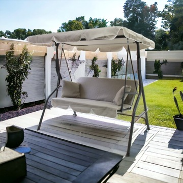 ОТДЕЛЬНО СТОЯЩИЕ САДОВЫЕ КАЧЕЛИ НА 3 ЧЕЛОВЕКА, ПРОЧНЫЕ ПОДУШКИ-КАЧАЛКИ, 4 ЦВЕТА