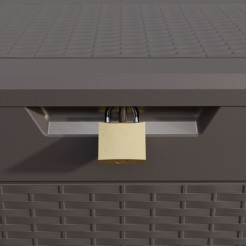 Садовый ящик, багажник, место для подушек, пластик, 310л, коричневый