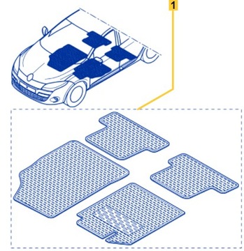 Dywaniki gumowe Renault Megane III OE 7711425284