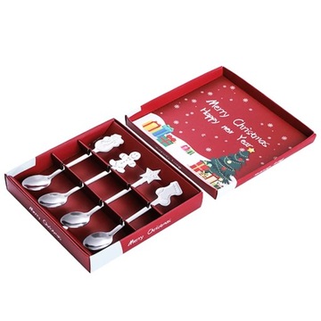 Light Luxury Stainless Steel Coffee Spoon Gold Plateing Christmas Decor